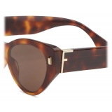 Fendi - Fendi First - Cat Eye Sunglasses - Tortoise Havana Brown - Sunglasses - Fendi Eyewear