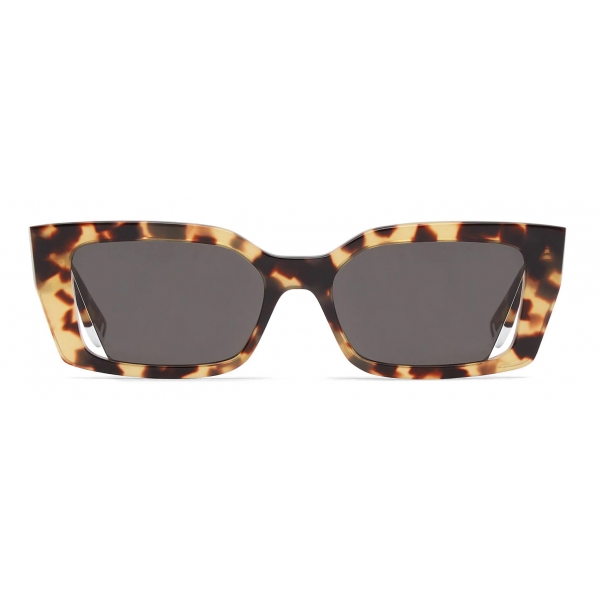 Fendi - Fendi Way - Rectangular Sunglasses - Havana Yellow Dark Gray - Sunglasses - Fendi Eyewear