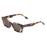 Fendi - Fendi Way - Rectangular Sunglasses - Havana Yellow Dark Gray - Sunglasses - Fendi Eyewear