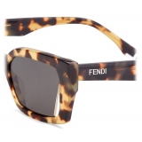 Fendi - Fendi Way - Rectangular Sunglasses - Havana Yellow Dark Gray - Sunglasses - Fendi Eyewear