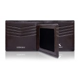 Ammoment - Stingray in Glitter Metallic Brown - Leather Bifold Wallet with Center Flap