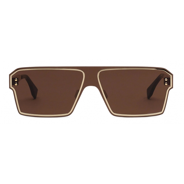 Fendi - Fendi Fragment - Square Sunglasses - Gold Brown - Sunglasses - Fendi Eyewear