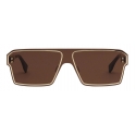 Fendi - Fendi Fragment - Square Sunglasses - Gold Brown - Sunglasses - Fendi Eyewear