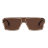 Fendi - Fendi Fragment - Occhiali da Sole Squadrati - Oro Marrone - Occhiali da Sole - Fendi Eyewear