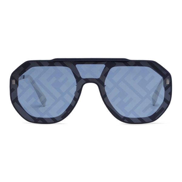 Fendi - FF Evolution - Square Sunglasses - Ruthenium Blue - Sunglasses - Fendi Eyewear