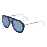 Fendi - FF Evolution - Square Sunglasses - Ruthenium Blue - Sunglasses - Fendi Eyewear