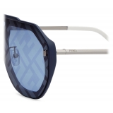 Fendi - FF Evolution - Square Sunglasses - Ruthenium Blue - Sunglasses - Fendi Eyewear