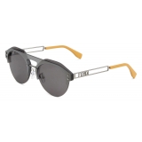 Fendi - Fendi Technicolor - Occhiali da Sole Pilota - Rutenio Giallo Grigio - Occhiali da Sole - Fendi Eyewear