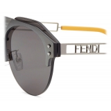 Fendi - Fendi Technicolor - Pilot Sunglasses - Ruthenium Yellow Gray - Sunglasses - Fendi Eyewear