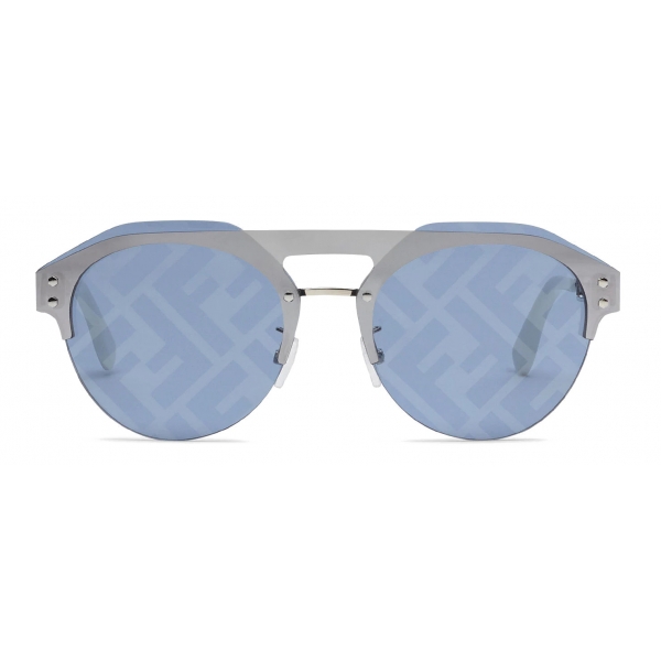 Fendi - Fendi Technicolor - Pilot Sunglasses - Silver Blue - Sunglasses - Fendi Eyewear