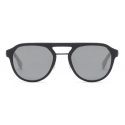 Fendi - Fendi Diagonal - Occhiali da Sole Pilota - Grigio Scuro Argento - Occhiali da Sole - Fendi Eyewear