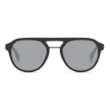 Fendi - Fendi Diagonal - Pilot Sunglasses - Dark Gray Silver - Sunglasses - Fendi Eyewear