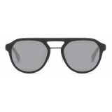 Fendi - Fendi Diagonal - Pilot Sunglasses - Dark Gray Silver - Sunglasses - Fendi Eyewear