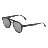 Fendi - Fendi Diagonal - Pilot Sunglasses - Dark Gray Silver - Sunglasses - Fendi Eyewear