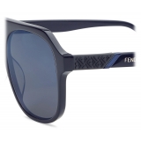 Fendi - Fendi Diagonal - Occhiali da Sole Squadrata - Blu - Occhiali da Sole - Fendi Eyewear