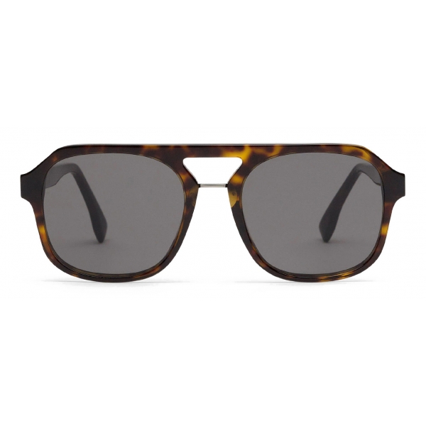 Fendi - Fendi Diagonal - Square Sunglasses - Havana Gray - Sunglasses - Fendi Eyewear