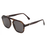 Fendi - Fendi Diagonal - Square Sunglasses - Havana Gray - Sunglasses - Fendi Eyewear