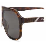 Fendi - Fendi Diagonal - Square Sunglasses - Havana Gray - Sunglasses - Fendi Eyewear