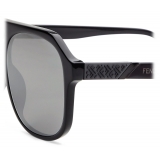 Fendi - Fendi Diagonal - Occhiali da Sole Squadrata - Nero Grigio - Occhiali da Sole - Fendi Eyewear