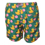 MC2 Saint Barth - Boxer Swimsuit in Duck Pattern - Green - Luxury Exclusive Collection