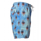 MC2 Saint Barth - Boxer Swimsuit in Watch Pattern - Light Blue - Luxury Exclusive Collection