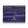 Ammoment - Nile Crocodile in Antique Navy - Leather Credit Card Holder