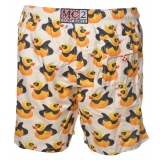 MC2 Saint Barth - Boxer Swimsuit in Duck with Cape Pattern - White - Luxury Exclusive Collection