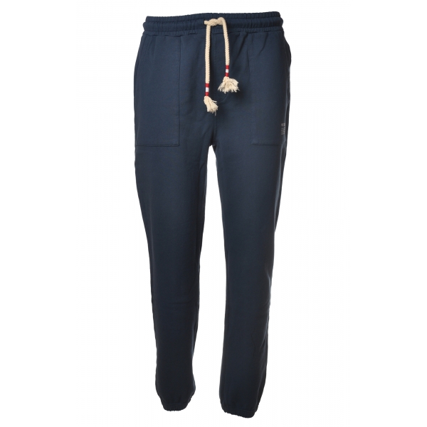 MC2 Saint Barth - Sporty Trouser with Elastic Waist - Blue - Luxury Exclusive Collection
