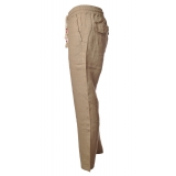 MC2 Saint Barth - Jogger Trouser in Linen - Beige - Luxury Exclusive Collection