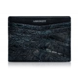 Ammoment - Caiman in Black Northern Light - Leather Credit Card Holder