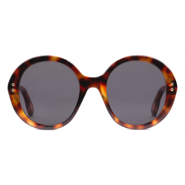 Gucci - Round Frame Sunglasses - Tortoiseshell - Gucci Eyewear