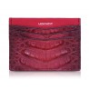 Ammoment - Caimano in Nero Terracotta Antico - Astuccio per Carte di Credito in Pelle
