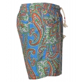 MC2 Saint Barth - Swimsuit in Multicolor Cashmere Pattern - Light Blue - Luxury Exclusive Collection