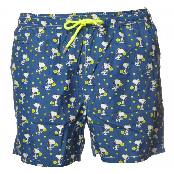MC2 Saint Barth - Swimsuit in Snoopy Padel Pattern - Blue - Luxury Exclusive Collection