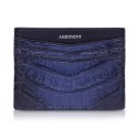 Ammoment - Caiman in Degrade Navy-Black - Leather Credit Card Holder