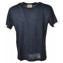 MC2 Saint Barth - T-Shirt in Lino con Taschino - Blu - Luxury Exclusive Collection