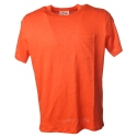 MC2 Saint Barth - T-Shirt in Lino con Taschino - Arancione - Luxury Exclusive Collection