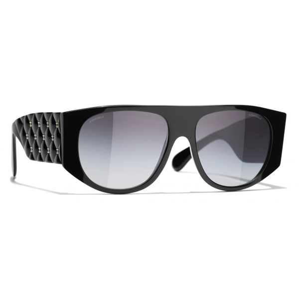 Chanel - Occhiali da Sole Pilota - Nero Grigio - Chanel Eyewear