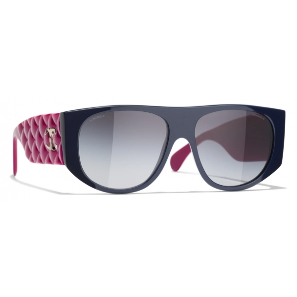 Chanel - Pilot Sunglasses - Pink Blue Gray - Chanel Eyewear