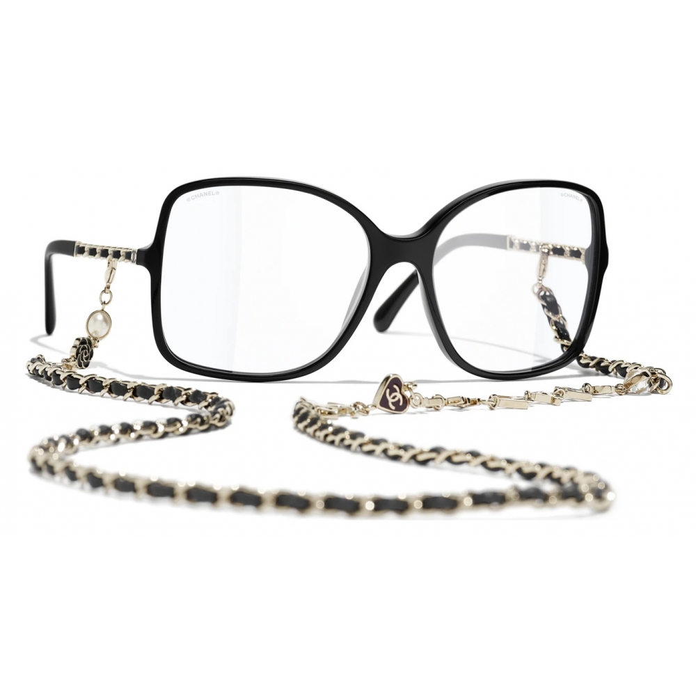 Chanel - Square Eyeglasses - Black - Chanel Eyewear - Avvenice