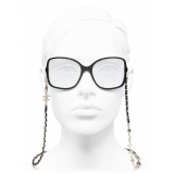 Chanel - Square Sunglasses - Black Gold Blue - Chanel Eyewear