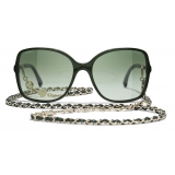 Chanel - Square Sunglasses - Green Gold - Chanel Eyewear