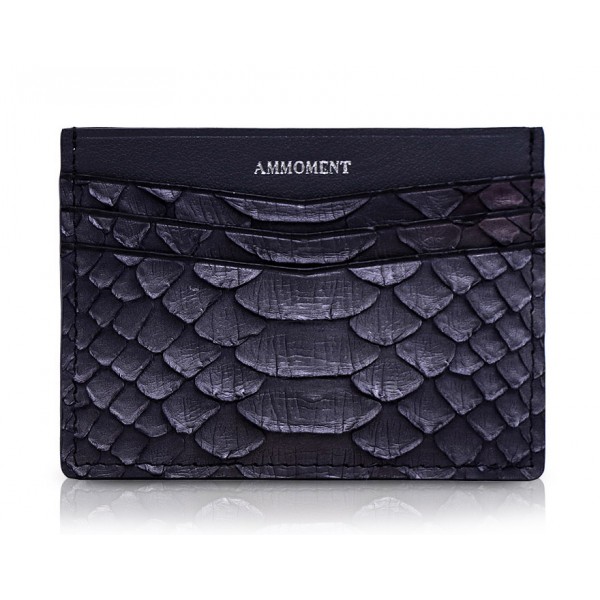 Ammoment - Python in Calcite Grey - Leather Credit Card Holder