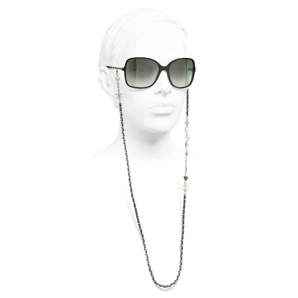 Chanel - Square Sunglasses - Green Gold - Chanel Eyewear - Avvenice