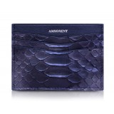 Ammoment - Python in Calcite Blue - Leather Credit Card Holder