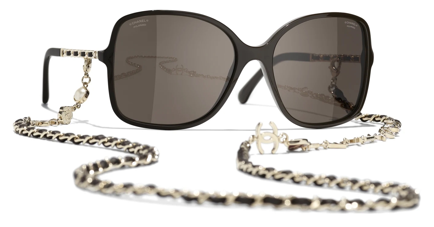 Chanel - Square Sunglasses - Black Gray Polarized - Chanel Eyewear -  Avvenice
