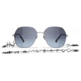 Chanel - Square Sunglasses - Dark Silver Blue - Chanel Eyewear