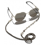 Chanel - Occhiali da Sole Quadrati - Oro Marrone - Chanel Eyewear