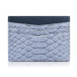 Ammoment - Python in Pomice Grey - Leather Credit Card Holder