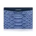 Ammoment - Python in Pomice Blue - Leather Credit Card Holder